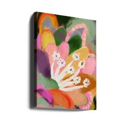 Colorful Bloom - Stretched Canvas, Poster Or Fine Art Print(Colorful Bloom Stretched Canvas Poster Or Fine Art Print) -Heart Wall Art Store canvas portrait wrap around 2771142