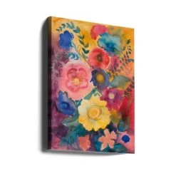 Watercolor Floral No. 6 - Stretched Canvas, Poster Or Fine Art Print(Watercolor Floral No 6 Stretched Canvas Poster Or Fine Art Print) -Heart Wall Art Store canvas portrait wrap around 2775377