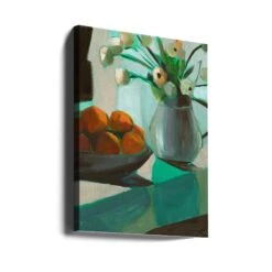 Oranges And White Ranunculus - Stretched Canvas, Poster Or Fine Art Print(Oranges And White Ranunculus Stretched Canvas Poster Or Fine Art Print) -Heart Wall Art Store canvas portrait wrap around 2787378