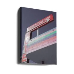 Las Vegas Pink Gas Station - Stretched Canvas, Poster Or Fine Art Print(Las Vegas Pink Gas Station Stretched Canvas Poster Or Fine Art Print) -Heart Wall Art Store canvas portrait wrap around 2817196