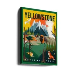 Yellowstone National Park Travel Poster - Stretched Canvas, Poster Or Fine Art Print(Yellowstone National Park Travel Poster Stretched Canvas Poster Or Fine Art Print) 15 Yellowstone National Park Travel Poster - Stretched Canvas, Poster Or Fine Art Print(Yellowstone National Park Travel Poster Stretched Canvas Poster Or Fine Art Print) -Heart Wall Art Store canvas portrait wrap around 2884827