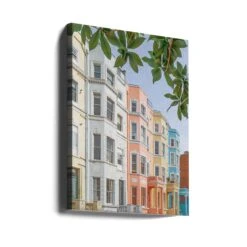 Pastel Houses - Stretched Canvas, Poster Or Fine Art Print(Pastel Houses Stretched Canvas Poster Or Fine Art Print) -Heart Wall Art Store canvas portrait wrap around 2891430