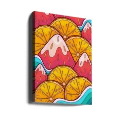 Strawberry Cliffs - Stretched Canvas, Poster Or Fine Art Print(Strawberry Cliffs Stretched Canvas Poster Or Fine Art Print) -Heart Wall Art Store canvas portrait wrap around 2892881