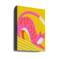 Snoozing Whiskers, Bright Adorable Cat - Stretched Canvas, Poster Or Fine Art Print(Snoozing Whiskers Bright Adorable Cat Stretched Canvas Poster Or Fine Art Print) -Heart Wall Art Store canvas portrait wrap around 2935132