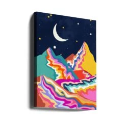 Chromatic Peaks - Stretched Canvas, Poster Or Fine Art Print(Chromatic Peaks Stretched Canvas Poster Or Fine Art Print) -Heart Wall Art Store canvas portrait wrap around 2935169