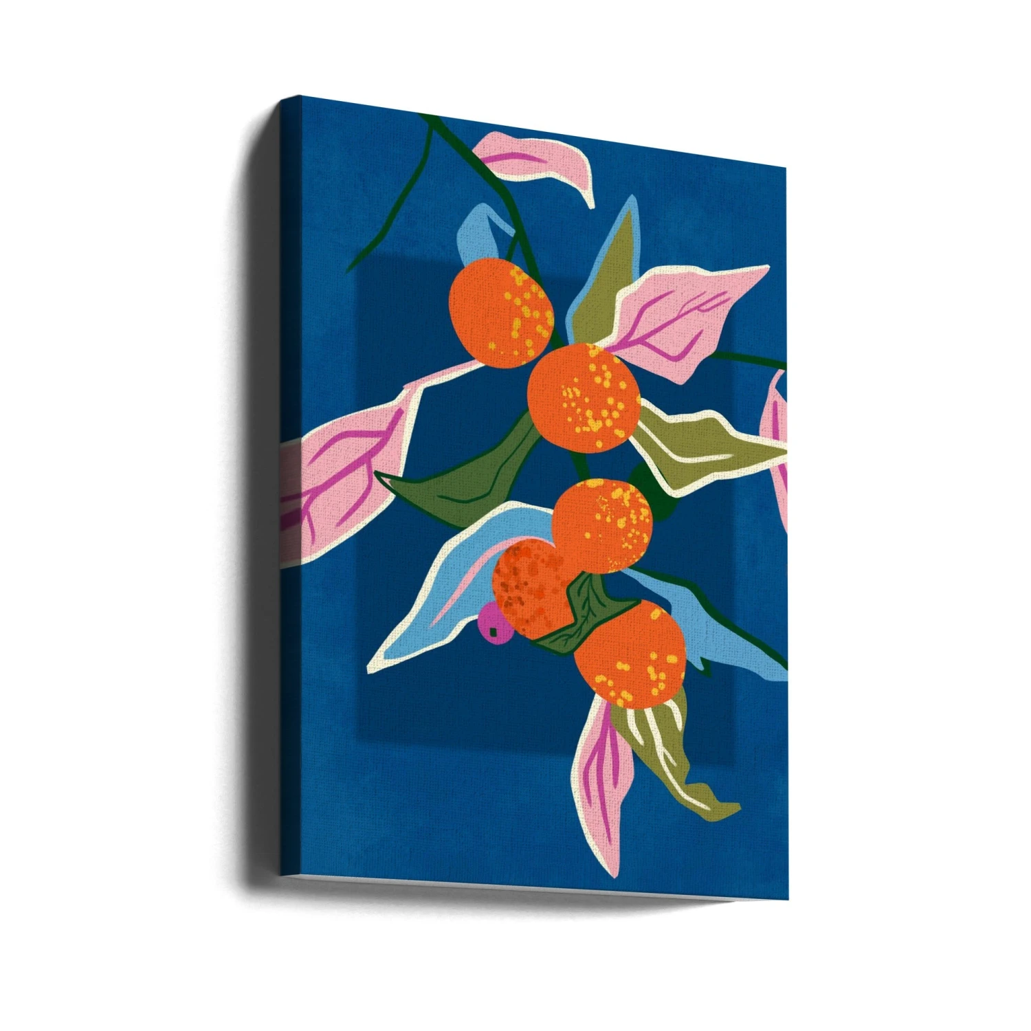 Lush Orange Botanicals - Stretched Canvas, Poster Or Fine Art Print(Lush Orange Botanicals Stretched Canvas Poster Or Fine Art Print) 4 Lush Orange Botanicals - Stretched Canvas, Poster Or Fine Art Print(Lush Orange Botanicals Stretched Canvas Poster Or Fine Art Print) - Image 4