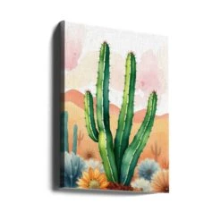 Painted Desert Blooms - Stretched Canvas, Poster Or Fine Art Print(Painted Desert Blooms Stretched Canvas Poster Or Fine Art Print) -Heart Wall Art Store canvas portrait wrap around 2981670