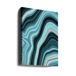 Aqua Drift - Stretched Canvas, Poster Or Fine Art Print(Aqua Drift Stretched Canvas Poster Or Fine Art Print) -Heart Wall Art Store canvas portrait wrap around 2984310