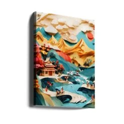 Nature In Layers - Stretched Canvas, Poster Or Fine Art Print(Nature In Layers Stretched Canvas Poster Or Fine Art Print) -Heart Wall Art Store canvas portrait wrap around 3015084