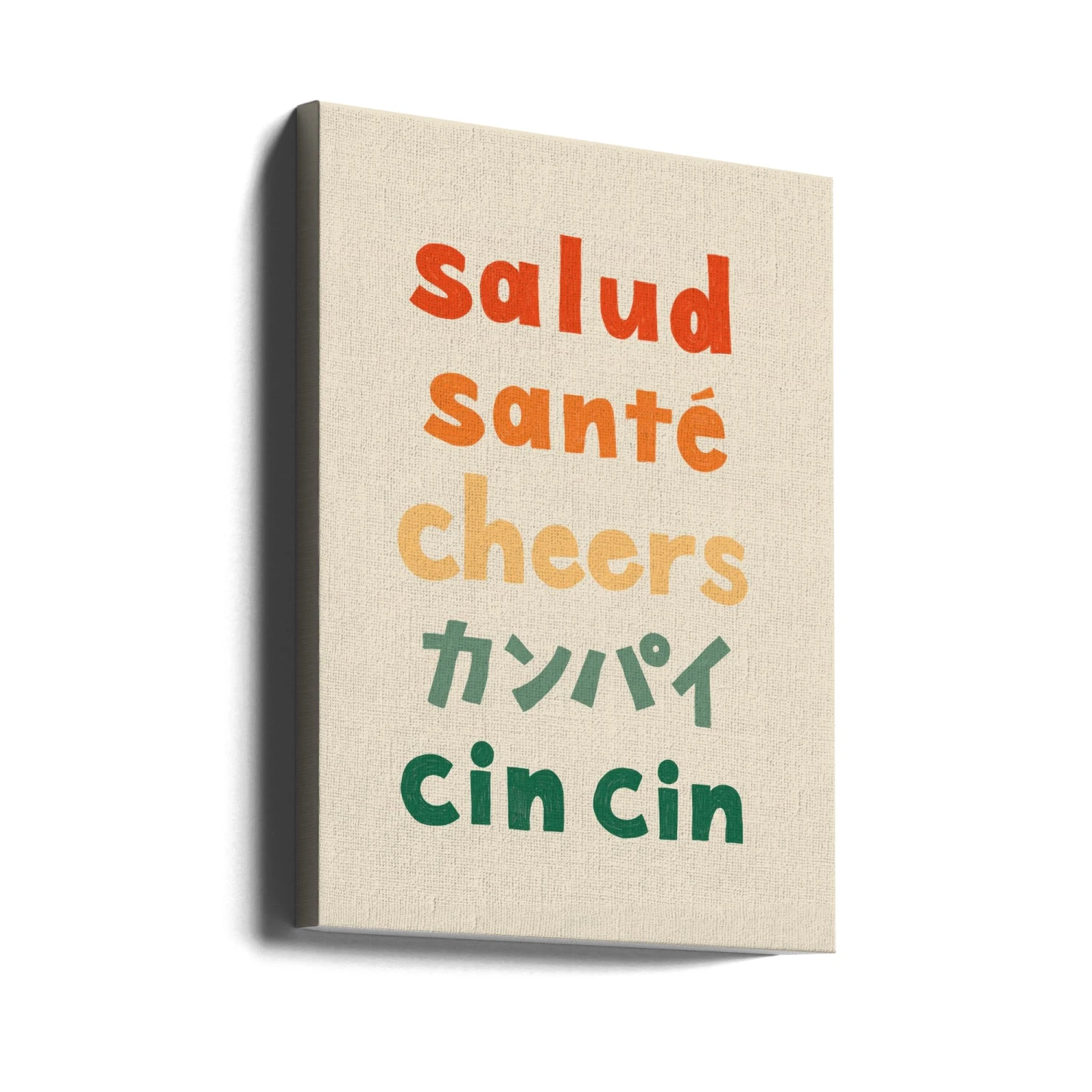 Cheers Typography - Salud Santé Cheers Kanpai Cin Cin - Stretched Canvas, Poster Or Fine Art Print(Cheers Typography Salud Sante Cheers Kanpai Cin Cin Stretched Canvas Poster Or Fine Art Print 1) 4 Cheers Typography - Salud Santé Cheers Kanpai Cin Cin - Stretched Canvas, Poster Or Fine Art Print(Cheers Typography Salud Sante Cheers Kanpai Cin Cin Stretched Canvas Poster Or Fine Art Print 1) - Image 4