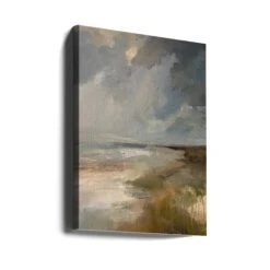 Serene Ocean View Under A Dramatic Sky - Stretched Canvas, Poster Or Fine Art Print(Serene Ocean View Under A Dramatic Sky Stretched Canvas Poster Or Fine Art Print) -Heart Wall Art Store canvas portrait wrap around 3079162