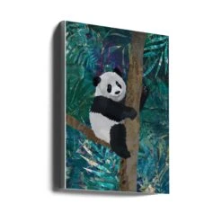 Jungle Panda - Stretched Canvas, Poster Or Fine Art Print(Jungle Panda Stretched Canvas Poster Or Fine Art Print) -Heart Wall Art Store canvas portrait wrap around 3099310