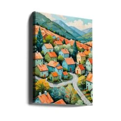 Pastel Village Dream - Stretched Canvas, Poster Or Fine Art Print(Pastel Village Dream Stretched Canvas Poster Or Fine Art Print) 15 Pastel Village Dream - Stretched Canvas, Poster Or Fine Art Print(Pastel Village Dream Stretched Canvas Poster Or Fine Art Print) -Heart Wall Art Store canvas portrait wrap around 3101133