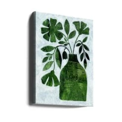 Abstract Green Floral - Stretched Canvas, Poster Or Fine Art Print(Abstract Green Floral Stretched Canvas Poster Or Fine Art Print 1) -Heart Wall Art Store canvas portrait wrap around 3146557