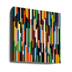 Stripes Retro Big - Square Stretched Canvas, Poster Or Fine Art Print(Stripes Retro Big Square Stretched Canvas Poster Or Fine Art Print) -Heart Wall Art Store canvas square wrap around 2552883