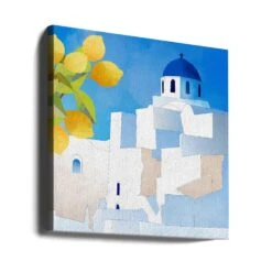 Santorini Neu - Square Stretched Canvas, Poster Or Fine Art Print(Santorini Neu Square Stretched Canvas Poster Or Fine Art Print) -Heart Wall Art Store canvas square wrap around 2553091