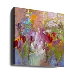 Colorful Bloom Palette - Square Stretched Canvas, Poster Or Fine Art Print(Colorful Bloom Palette Square Stretched Canvas Poster Or Fine Art Print) -Heart Wall Art Store canvas square wrap around 2570923