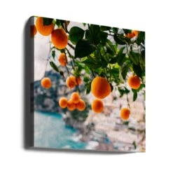 Amalfi Coast Oranges - Square Stretched Canvas, Poster Or Fine Art Print(Amalfi Coast Oranges Square Stretched Canvas Poster Or Fine Art Print) -Heart Wall Art Store canvas square wrap around 2758176