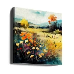 Idyllic Meadow (3) - Square Stretched Canvas, Poster Or Fine Art Print(Idyllic Meadow 3 Square Stretched Canvas Poster Or Fine Art Print) -Heart Wall Art Store canvas square wrap around 2778922