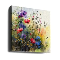 Idyllic Meadow (6) - Square Stretched Canvas, Poster Or Fine Art Print(Idyllic Meadow 6 Square Stretched Canvas Poster Or Fine Art Print) -Heart Wall Art Store canvas square wrap around 2778925