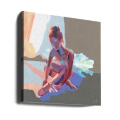 Ballerina Sitting - Square Stretched Canvas, Poster Or Fine Art Print(Ballerina Sitting Square Stretched Canvas Poster Or Fine Art Print) -Heart Wall Art Store canvas square wrap around 2787297