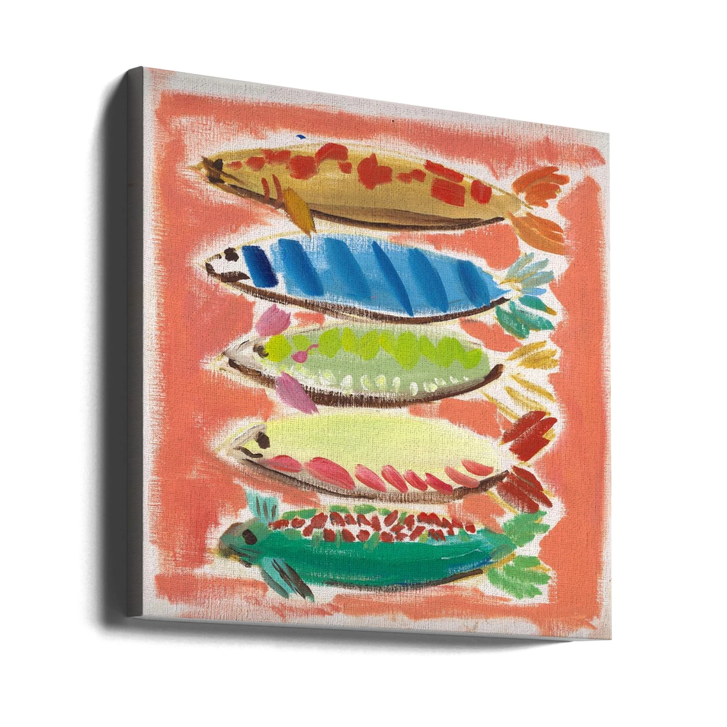 Five Fish - Square Stretched Canvas, Poster Or Fine Art Print(Five Fish Square Stretched Canvas Poster Or Fine Art Print) 6 Five Fish - Square Stretched Canvas, Poster Or Fine Art Print(Five Fish Square Stretched Canvas Poster Or Fine Art Print) - Image 6