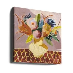 Mauve Bouquet - Square Stretched Canvas, Poster Or Fine Art Print(Mauve Bouquet Square Stretched Canvas Poster Or Fine Art Print) -Heart Wall Art Store canvas square wrap around 2787372