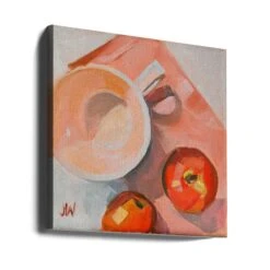 Peach Tea Cup - Square Stretched Canvas, Poster Or Fine Art Print(Peach Tea Cup Square Stretched Canvas Poster Or Fine Art Print) 18 Peach Tea Cup - Square Stretched Canvas, Poster Or Fine Art Print(Peach Tea Cup Square Stretched Canvas Poster Or Fine Art Print) -Heart Wall Art Store canvas square wrap around 2787383