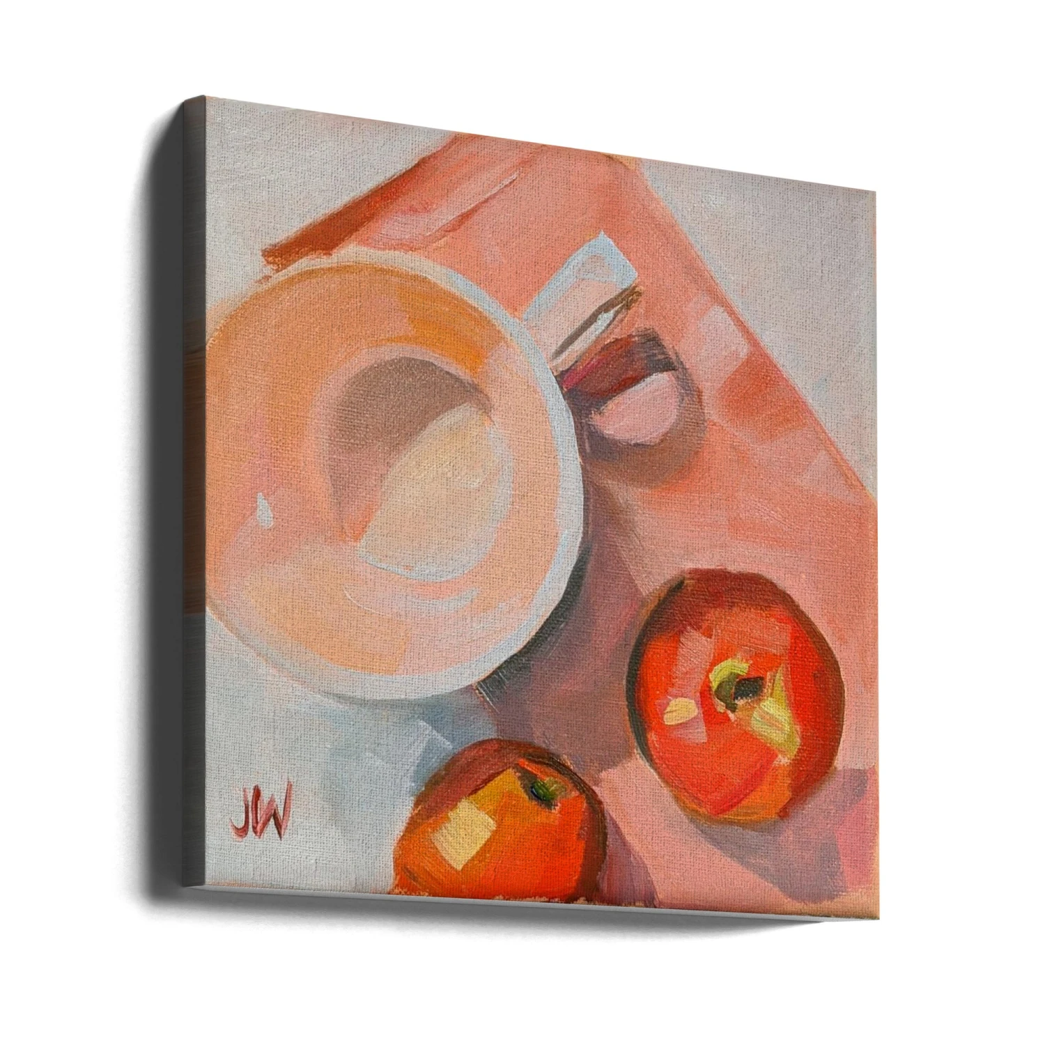 Peach Tea Cup - Square Stretched Canvas, Poster Or Fine Art Print(Peach Tea Cup Square Stretched Canvas Poster Or Fine Art Print) 6 Peach Tea Cup - Square Stretched Canvas, Poster Or Fine Art Print(Peach Tea Cup Square Stretched Canvas Poster Or Fine Art Print) - Image 6