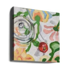 Quadrille Print - Square Stretched Canvas, Poster Or Fine Art Print(Quadrille Print Square Stretched Canvas Poster Or Fine Art Print) -Heart Wall Art Store canvas square wrap around 2787392