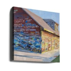 Tattoo Barn - Square Stretched Canvas, Poster Or Fine Art Print(Tattoo Barn Square Stretched Canvas Poster Or Fine Art Print) -Heart Wall Art Store canvas square wrap around 2787410