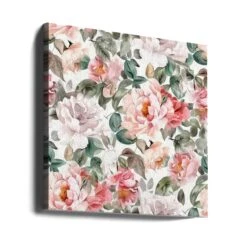 Watercolor Botany Floral Art 9 - Square Stretched Canvas, Poster Or Fine Art Print(Watercolor Botany Floral Art 9 Square Stretched Canvas Poster Or Fine Art Print) -Heart Wall Art Store canvas square wrap around 2830047
