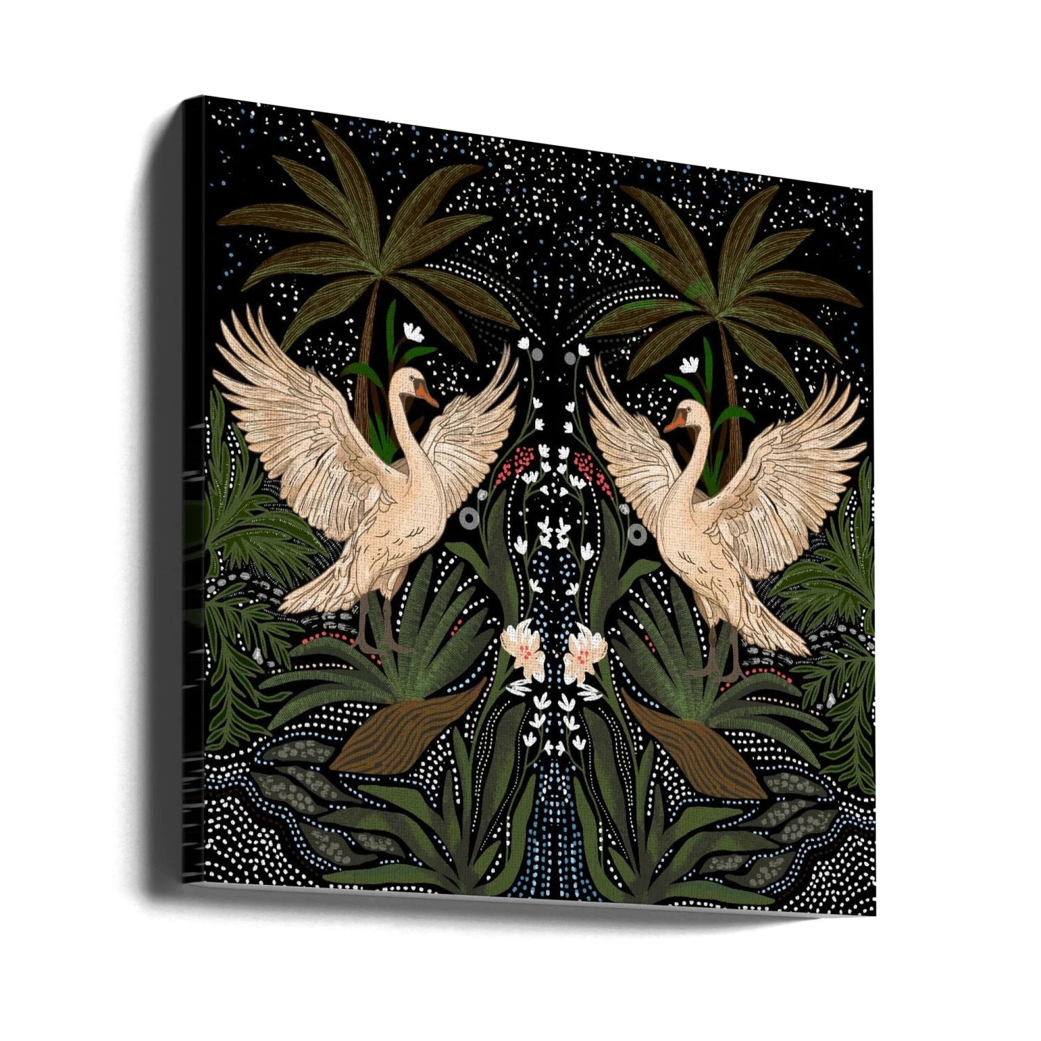 Swan Dance - Square Stretched Canvas, Poster Or Fine Art Print(Swan Dance Square Stretched Canvas Poster Or Fine Art Print) 6 Swan Dance - Square Stretched Canvas, Poster Or Fine Art Print(Swan Dance Square Stretched Canvas Poster Or Fine Art Print) - Image 6