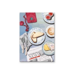 Kitchen Still Life X - Breaking News, Stretched Canvas Or Wall Art Print(Kitchen Still Life X Breaking News Stretched Canvas Or Wall Art Print)