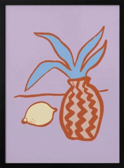 Lilac Lemon - Stretched Canvas, Poster Or Fine Art Print(Lilac Lemon Stretched Canvas Poster Or Fine Art Print)