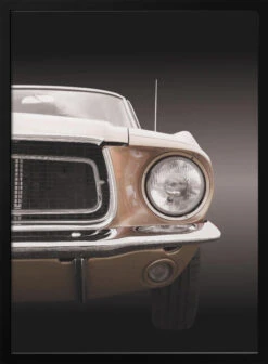 American Classic Car Mustang Coupe 1968 - Stretched Canvas, Poster Or Fine Art Print(American Classic Car Mustang Coupe 1968 Stretched Canvas Poster Or Fine Art Print)