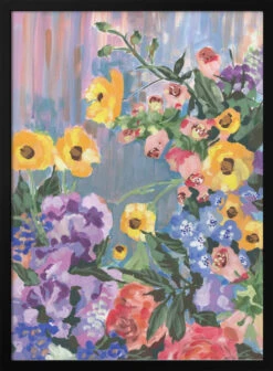 Retro Floral Bouquet - Stretched Canvas, Poster Or Fine Art Print(Retro Floral Bouquet Stretched Canvas Poster Or Fine Art Print)