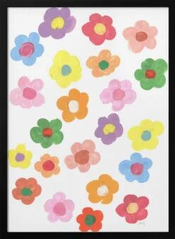 Rainbow Daisies - Stretched Canvas, Poster Or Fine Art Print(Rainbow Daisies Stretched Canvas Poster Or Fine Art Print)