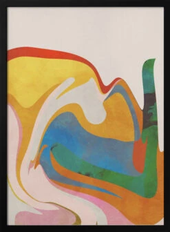 Organic Bauhaus Waved - Stretched Canvas, Poster Or Fine Art Print(Organic Bauhaus Waved Stretched Canvas Poster Or Fine Art Print)