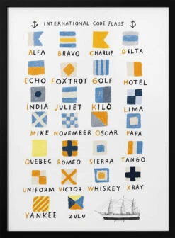 Nautical Flags - Stretched Canvas, Poster Or Fine Art Print(Nautical Flags Stretched Canvas Poster Or Fine Art Print)