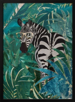 Zebra In The Jungle 2 - Stretched Canvas, Poster Or Fine Art Print(Zebra In The Jungle 2 Stretched Canvas Poster Or Fine Art Print)