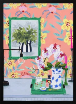 Funky Wallpaper By Sarah Gesek- Stretched Canvas, Poster Or Fine Art Print(Funky Wallpaper Stretched Canvas Poster Or Fine Art Print) -Heart Wall Art Store pictufy black 50x70 2536245