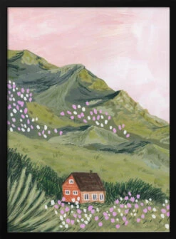 Mountain House By Sarah Gesek- Stretched Canvas, Poster Or Fine Art Print(Mountain House Stretched Canvas Poster Or Fine Art Print) -Heart Wall Art Store pictufy black 50x70 2536256