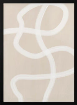 White Brush Stroke Poster - Stretched Canvas, Poster Or Fine Art Print(White Brush Stroke Poster Stretched Canvas Poster Or Fine Art Print)