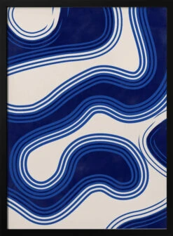 Blue Wave Patterns - Stretched Canvas, Poster Or Fine Art Print(Blue Wave Patterns Stretched Canvas Poster Or Fine Art Print)