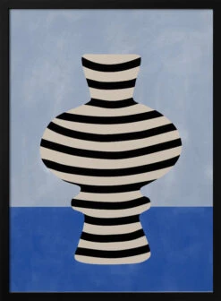 Striped Vase Illusion - Stretched Canvas, Poster Or Fine Art Print(Striped Vase Illusion Stretched Canvas Poster Or Fine Art Print)