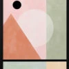 Geometric Shapes In Pastel Tones - Stretched Canvas, Poster Or Fine Art Print(Geometric Shapes In Pastel Tones Stretched Canvas Poster Or Fine Art Print)