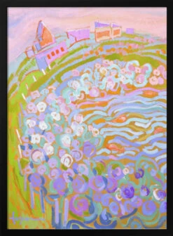 Garden By Sea -Stretched Canvas, Poster Or Fine Art Print(Df1418gardenbyseai Stretched Canvas Poster Or Fine Art Print)