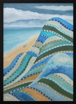 Nonforlorn Blue - Stretched Canvas, Poster Or Fine Art Print(Nonforlorn Blue Stretched Canvas Poster Or Fine Art Print) -Heart Wall Art Store pictufy black 50x70 2571621