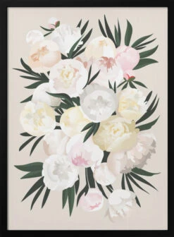 Dara Bouquet In Beige - Stretched Canvas, Poster Or Fine Art Print(Dara Bouquet In Beige Stretched Canvas Poster Or Fine Art Print)